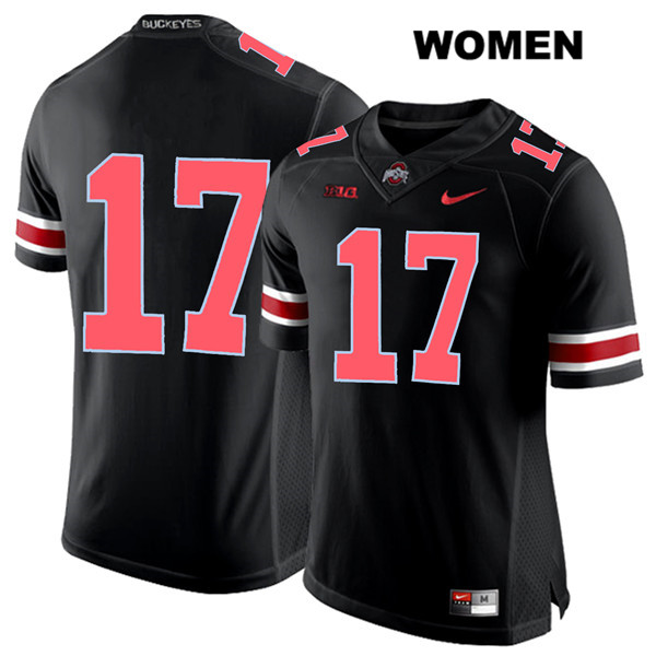 Ohio State Buckeyes Women's Alex Williams #17 Red Number Black Authentic Nike No Name College NCAA Stitched Football Jersey OB19T41HB